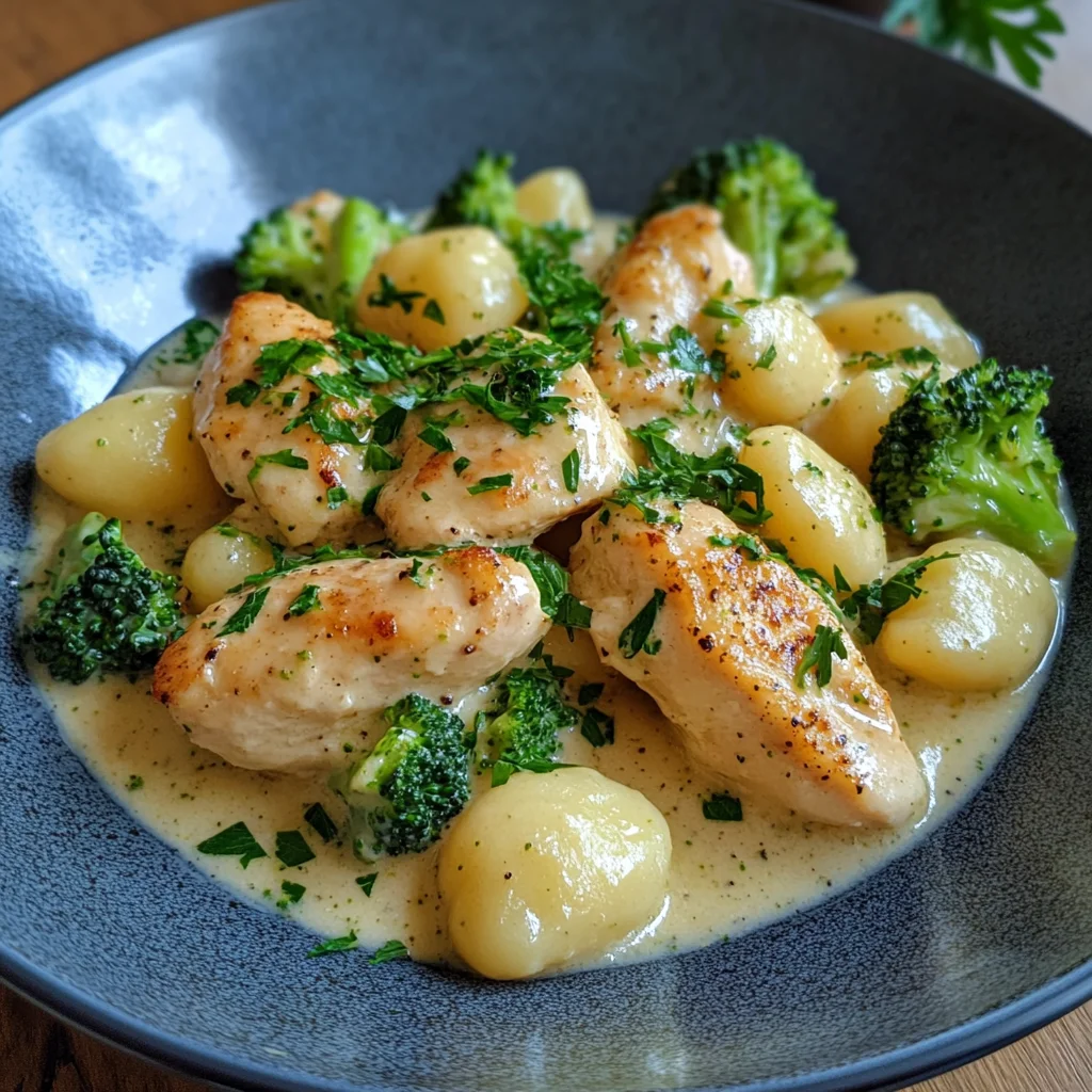 Cremige Hähnchen- und Brokkoli-Gnocchi für Herzhaftes Wohlfühlen