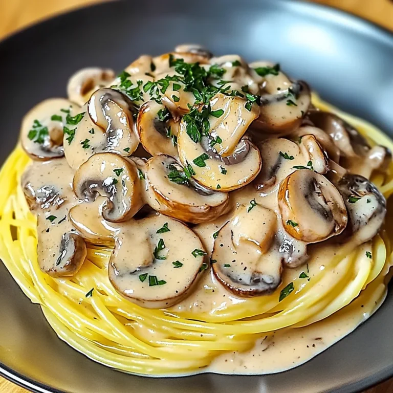 Cremige Spaghetti mit Champignon-Sahnesauce für Genussmoment!