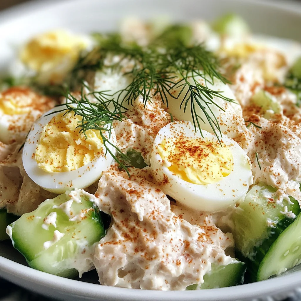 Eier-Gurken-Thunfischsalat: Frisch, lecker und gesund!