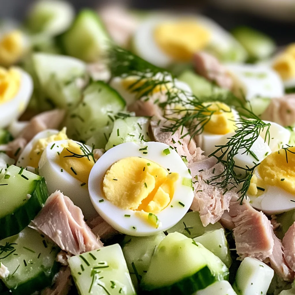 Eier-Gurken-Thunfischsalat: Frisch, lecker und gesund!