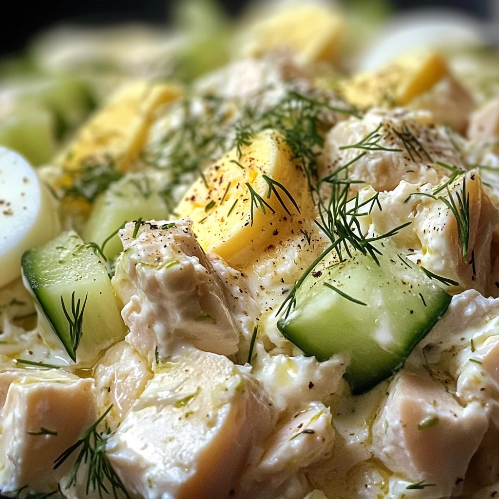 Eier-Gurken-Thunfischsalat:
