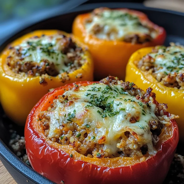 Einfache Keto gefüllte Paprika für jeden Tag