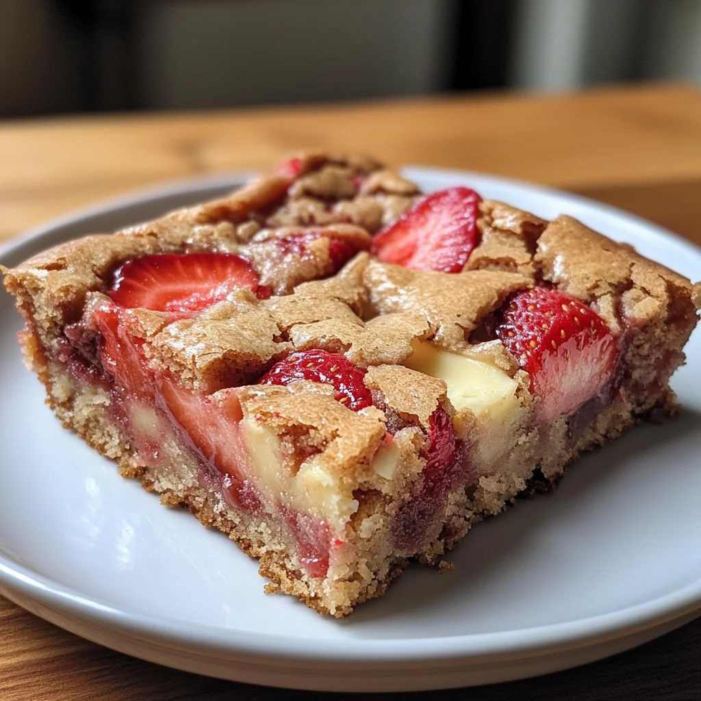 Erdbeeren Blondies in nur einer Schüssel