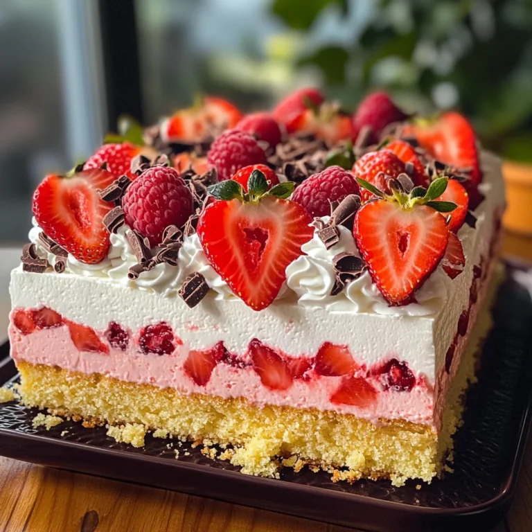 Fantakuchen mit Erdbeeren