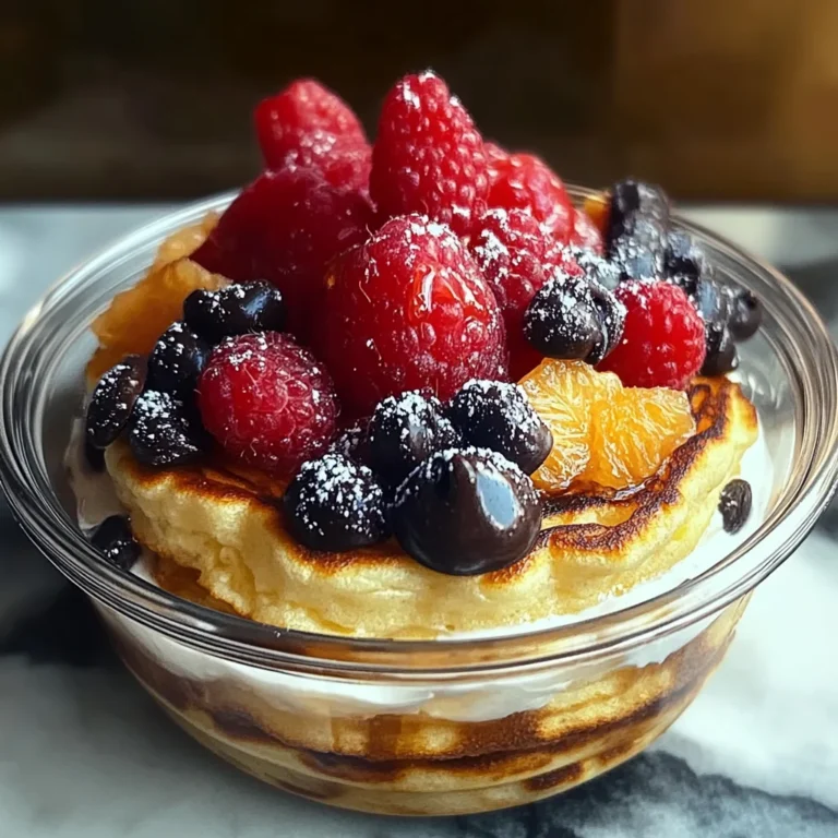 Gebackene Protein-Pfannkuchen-Schüsseln für Frühstücksliebhaber