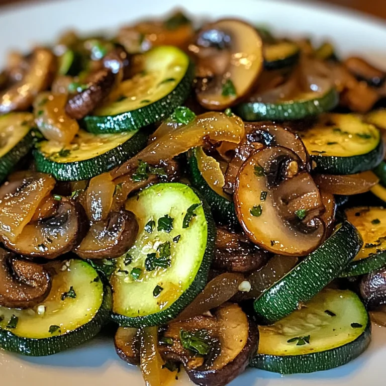 Gebratene Zucchini, Pilze und Zwiebeln für schnelle Küche