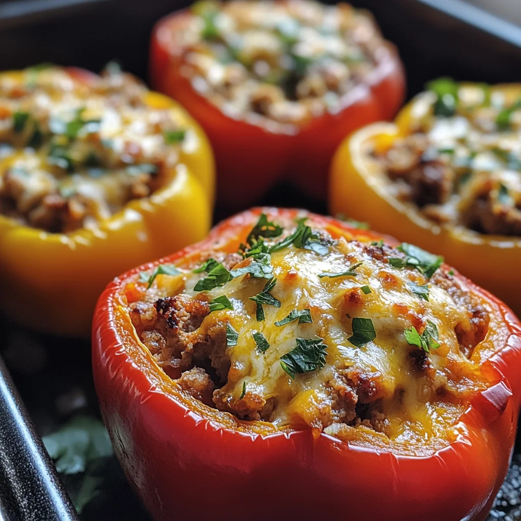 Gefüllte Paprika aus dem Ofen – Saftig & Aromatisch