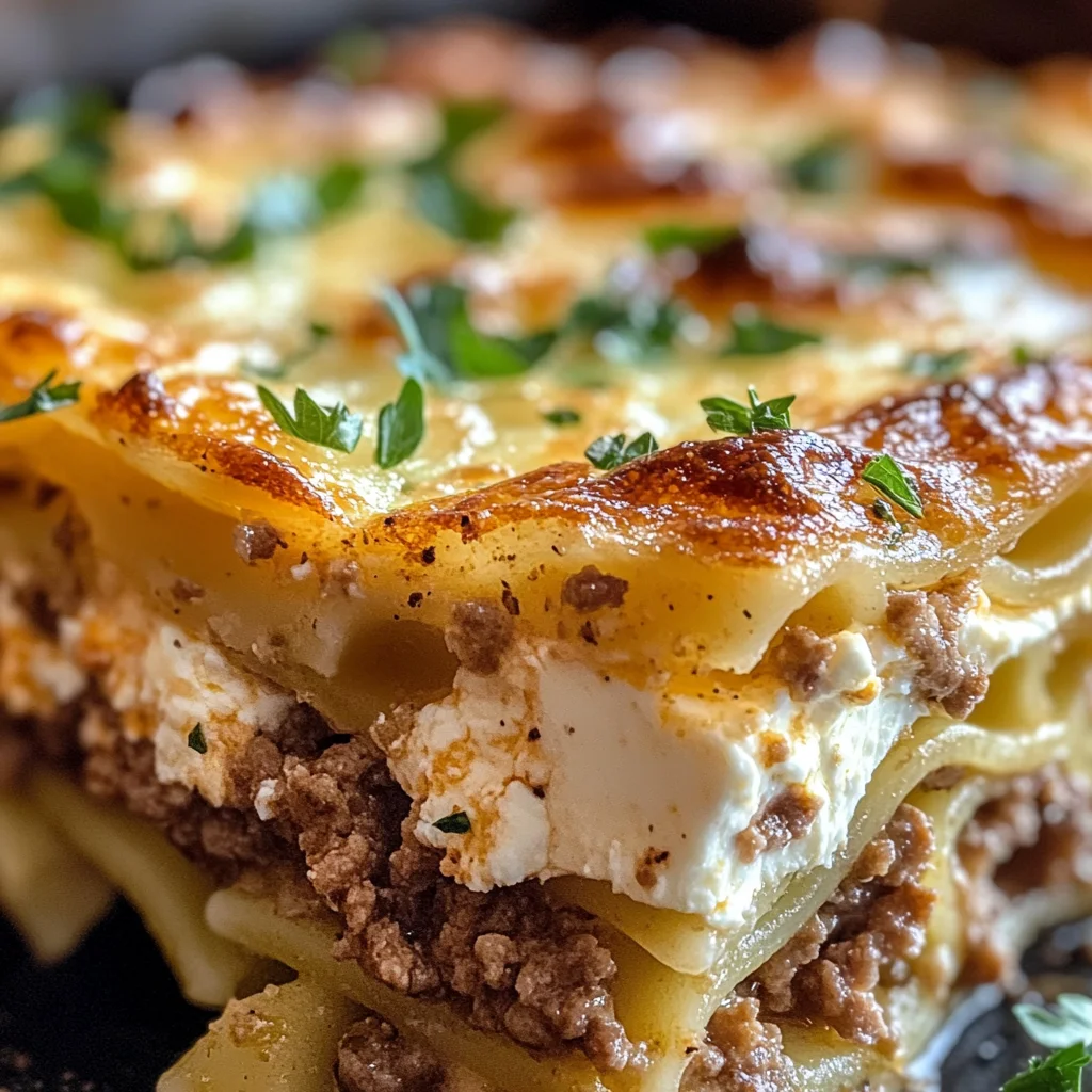Griechischer Nudel-Auflauf mit Feta und Hackfleisch