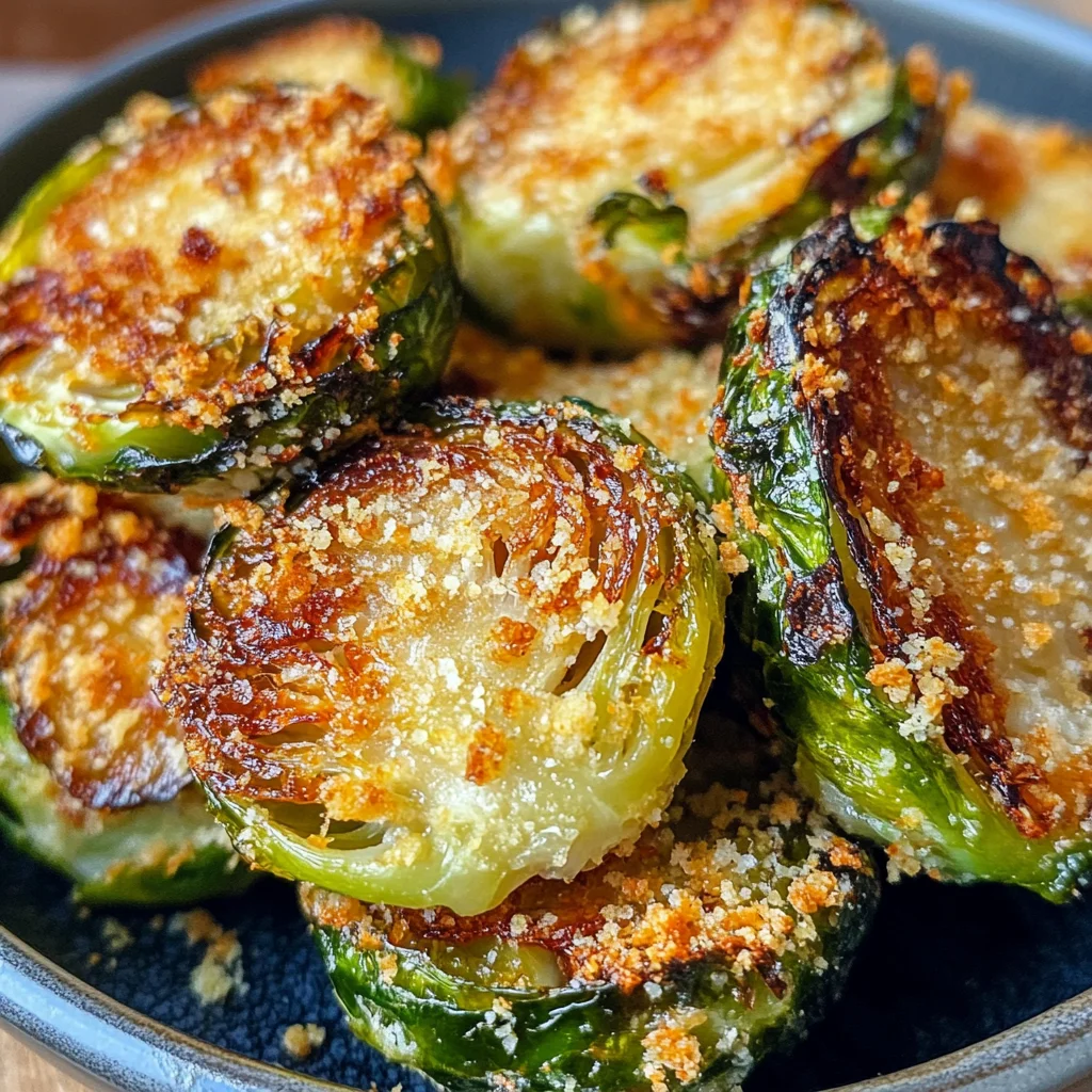 Irresistible Crispy Parmesan Crusted Roasted Brussels Sprouts Recipe