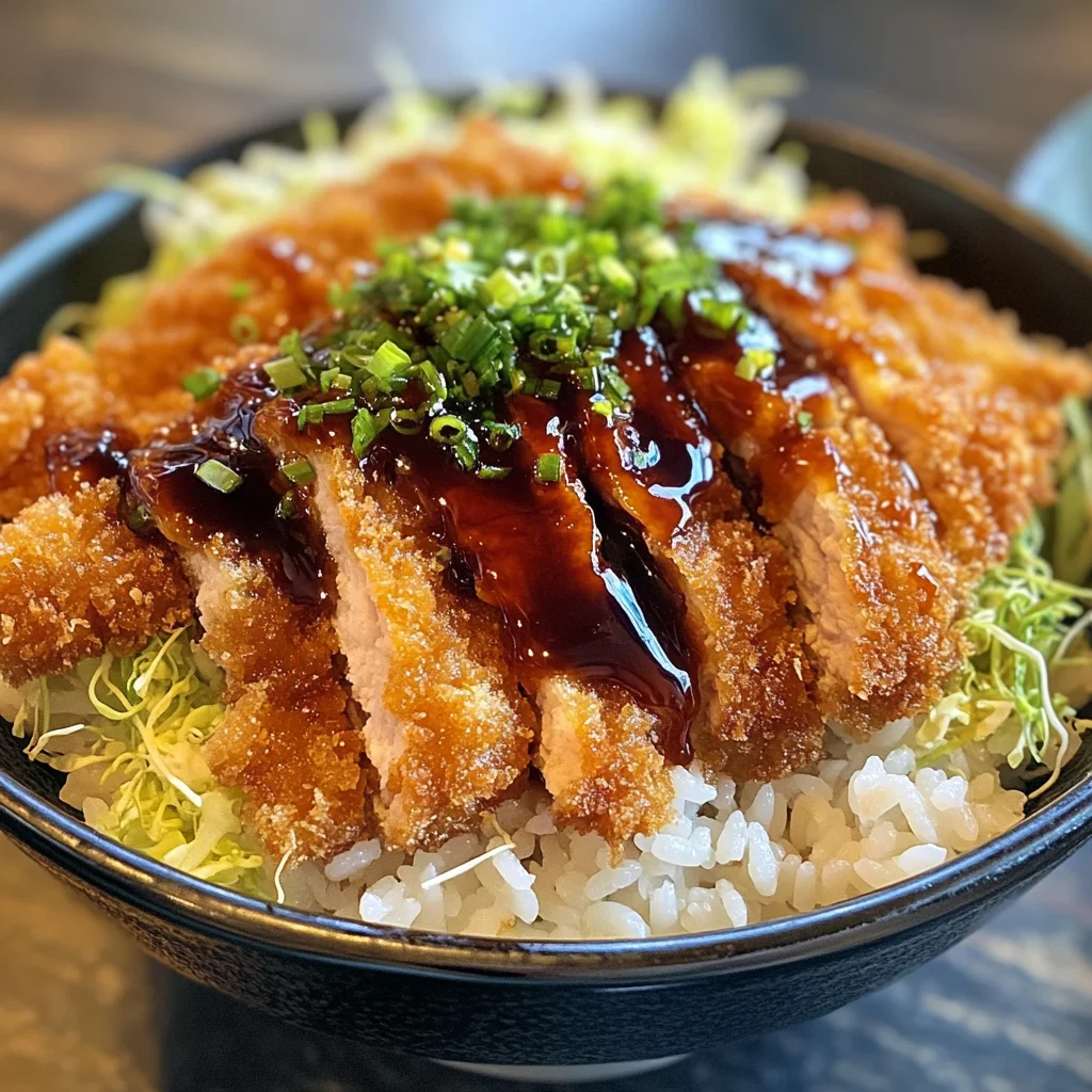 Japanische Katsu-Bowls mit schmackhafter Tonkatsu-Sauce