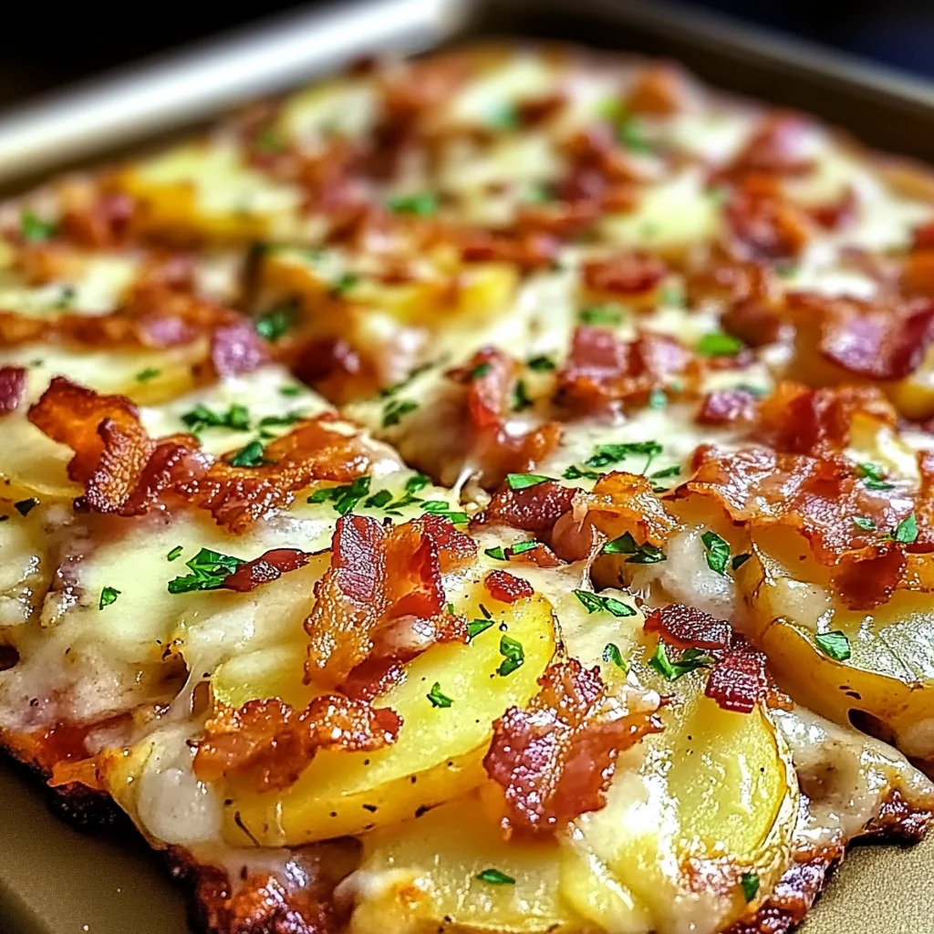Kartoffelpizza vom Blech ganz einfach selbst machen