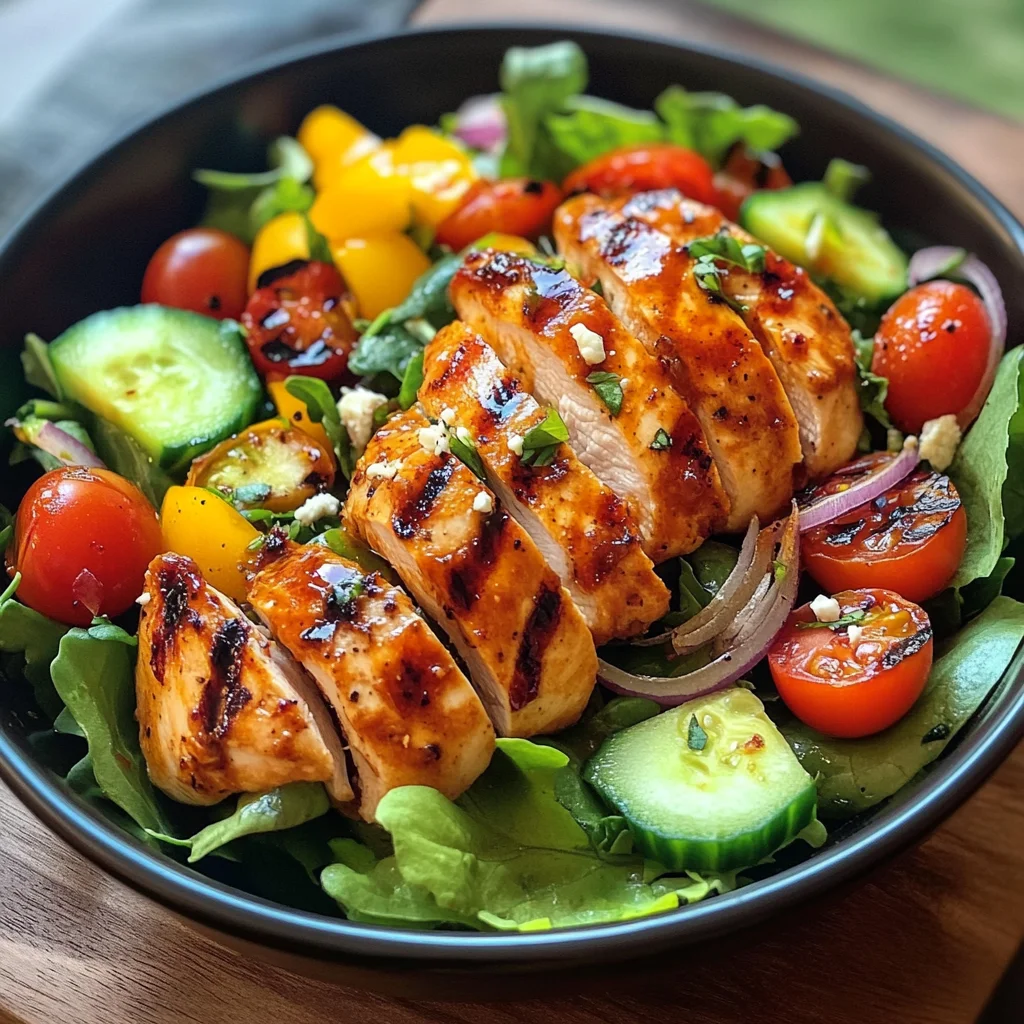Köstlicher BBQ Hähnchen Salat: Ein Unglaublich Ultimatives Rezept für 5 Personen