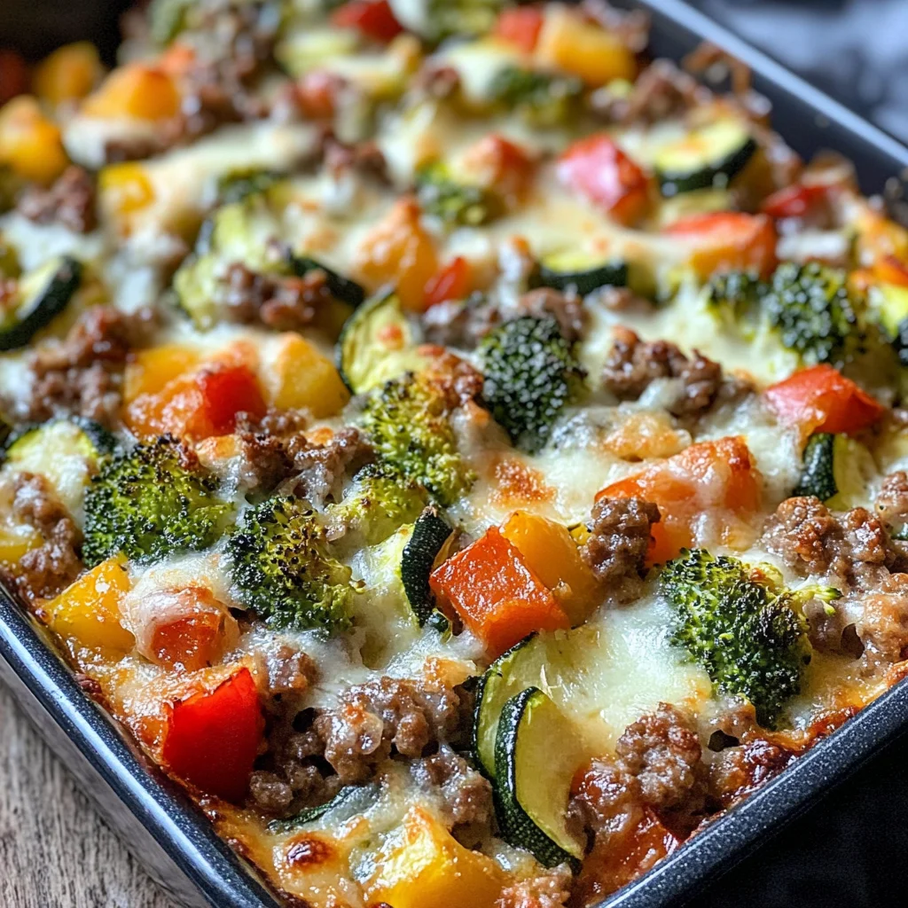 Low-Carb Hackfleisch-Gemüse-Auflauf