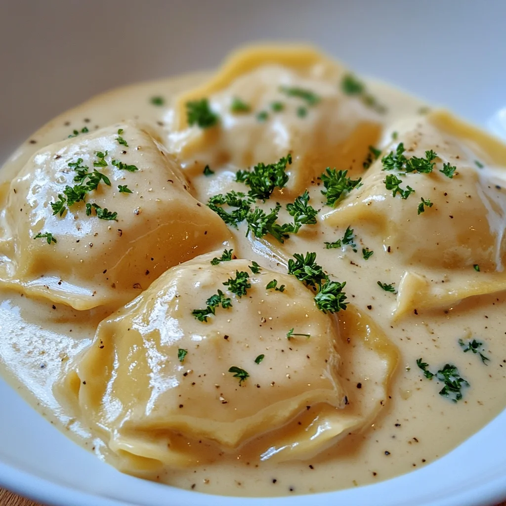 Maultaschen in Käse-Sahne-Soße