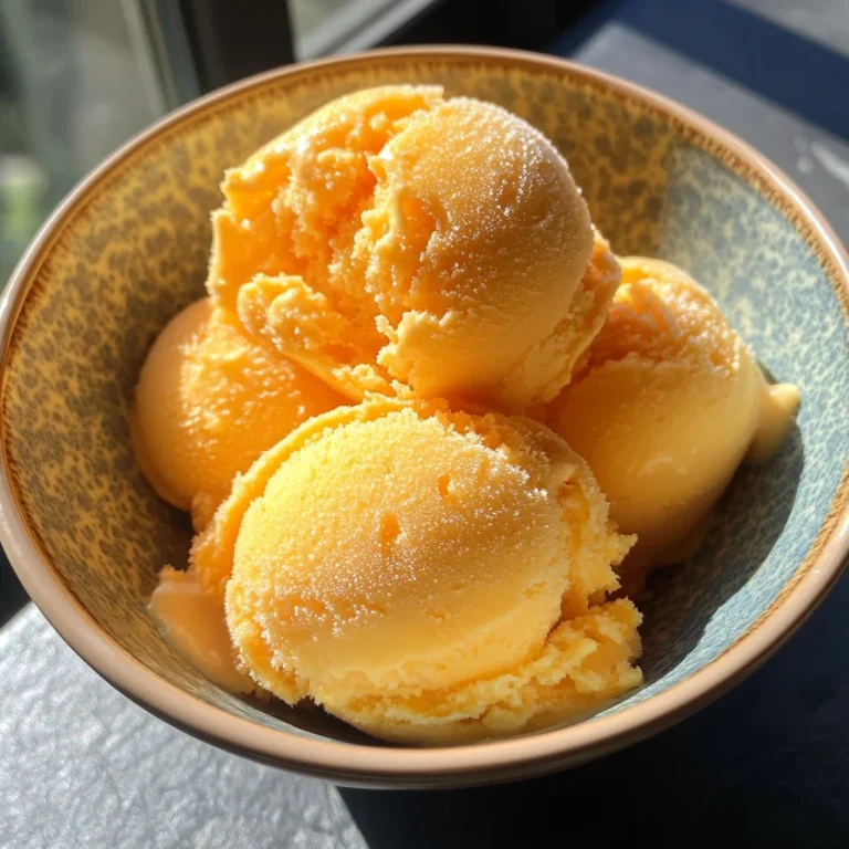 Orangeneis ohne Eismaschine