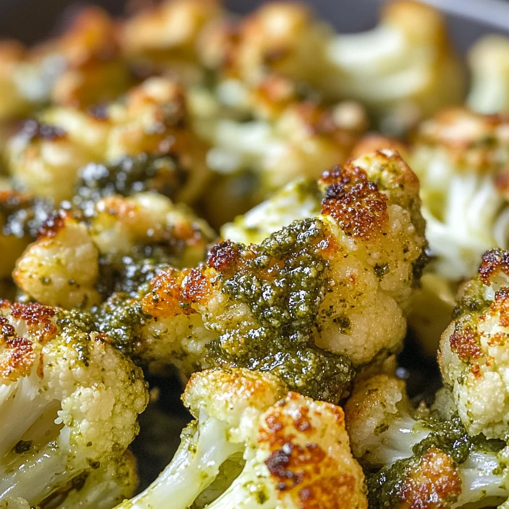 Parmesan-Pesto gerösteter Blumenkohl