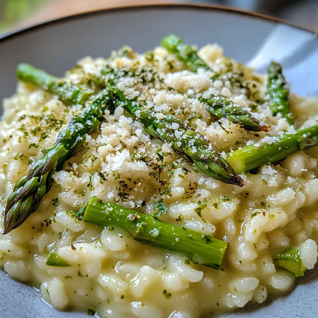 Risotto mit grünem Spargel