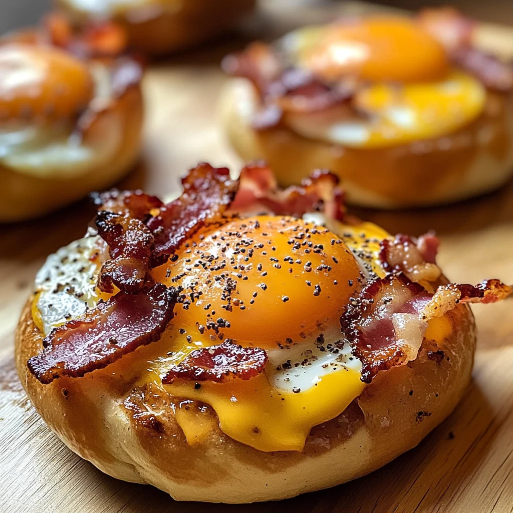 Speck-Cheddar-Ei-Bagels:
