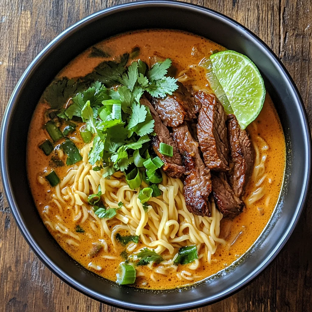 Thailändische Kokos Curry Nudelsuppe: Ultimativ Lecker!