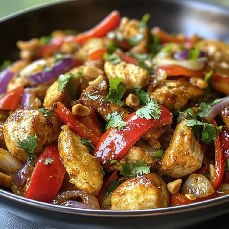 Thailändisches Erdnuss Hähnchen