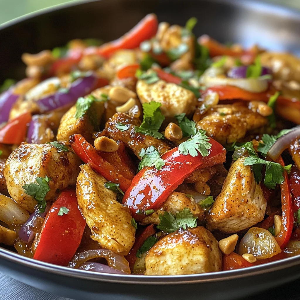 Thailändisches Erdnuss Hähnchen