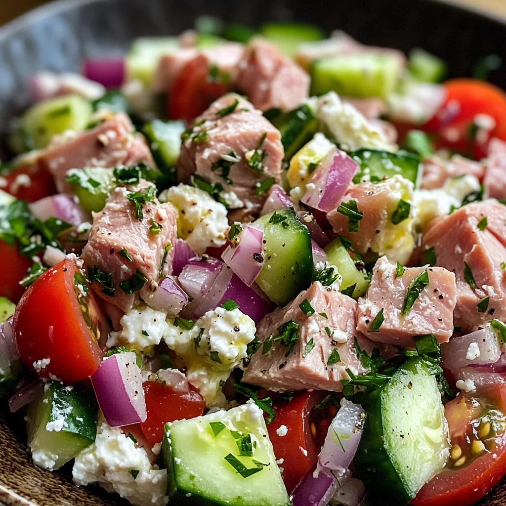 Thunfisch-Hüttenkäse-Salat